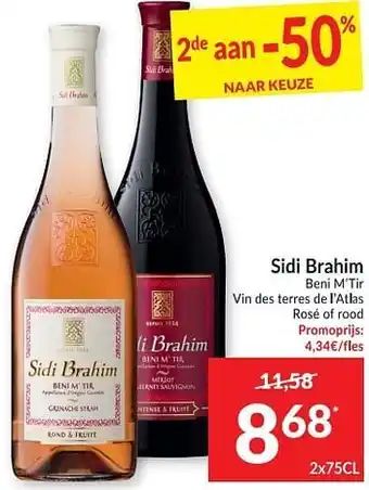 Intermarché Sidi brahim beni m`tir vin des terres de l`atlas rosé of rood aanbieding