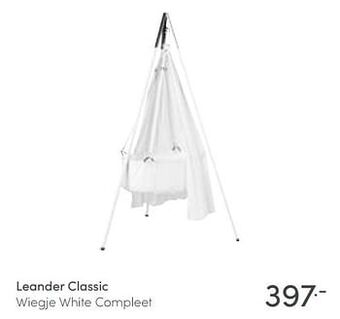Baby & Tiener Leander classic wiegje white compleet aanbieding