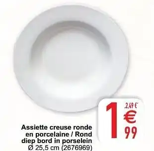 Cora Assiette creuse ronde en porcelaine - rond diep bord in porselein aanbieding