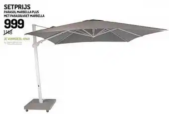 Parasol marbella plus met parasolvoet marbella