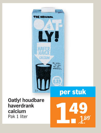 Oatly! houdbare haverdrank calcium