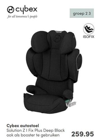 Baby & Tiener Cybex autostoel solution z i fix plus deep black aanbieding