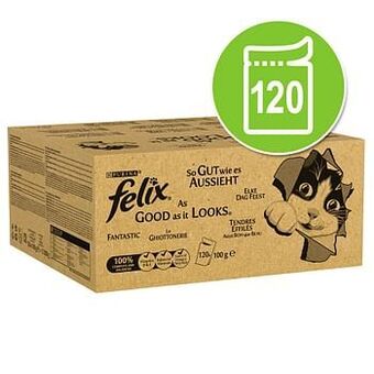 Zooplus 120x100g Elke Dag Feest Tonijn, Zalm, Kabeljauw en Koolvis Felix Kattenvoer aanbieding