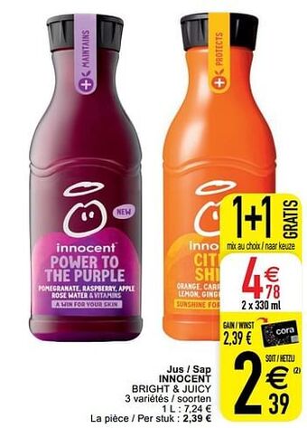 Cora Jus - sap innocent aanbieding