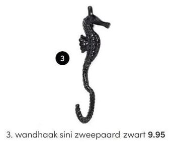 Baby & Tiener Kidsdepot wandhaak sini zweepaard zwart aanbieding