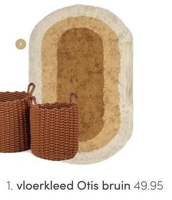 Baby & Tiener Vloerkleed otis bruin aanbieding