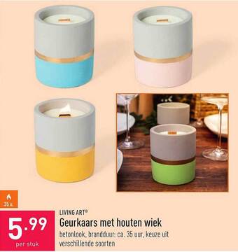 ALDI Geurkaars Met Houten Wiek aanbieding
