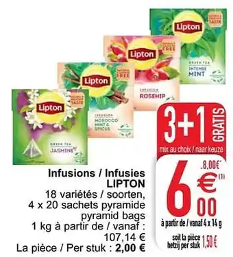Cora Infusions - infusies lipton aanbieding