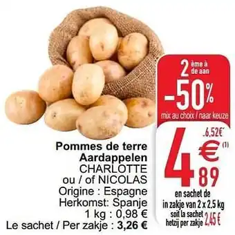 Cora Pommes de terre aardappelen charlotte ou - of nicolas aanbieding