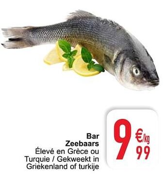 Cora Bar zeebaars aanbieding
