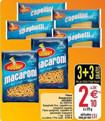Cora Pâtes deegwaren soubry al dente aanbieding