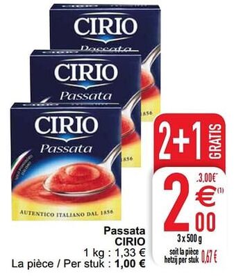 Cora Passata cirio aanbieding