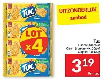 Intermarché Tuc cheese bacon of cream + onion of original aanbieding