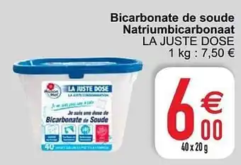 Bicarbonate de soude natriumbicarbonaat la juste dose