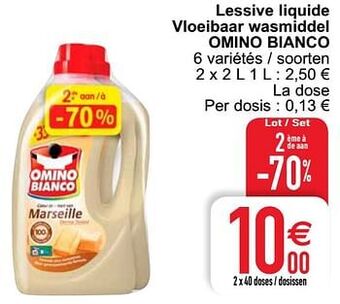 Cora Lessive liquide vloeibaar wasmiddel omino bianco aanbieding