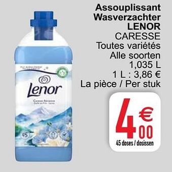 Cora Assouplissant wasverzachter lenor caresse aanbieding