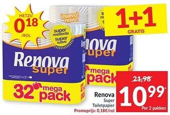 Intermarché Renova super toiletpapier aanbieding