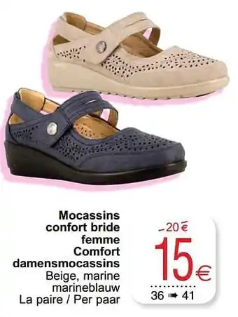 Cora Mocassins confort bride femme comfort damensmocassins aanbieding