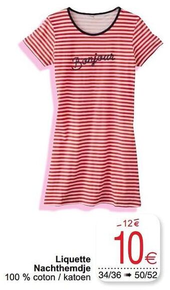 Cora Liquette nachthemdje aanbieding