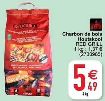 Cora Charbon de bois houtskool red grill aanbieding