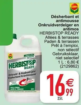 Désherbant et antimousse onkruidverdelger en antimos