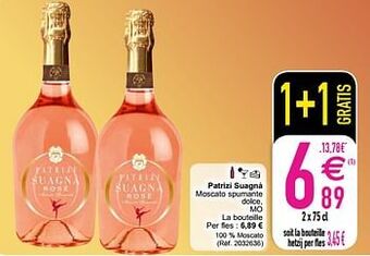 Cora Patrizi suagnà moscato spumante dolce, mo aanbieding