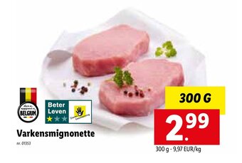 Lidl Varkensmignonette aanbieding