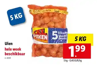 Lidl Uien hele week beschikbaar aanbieding