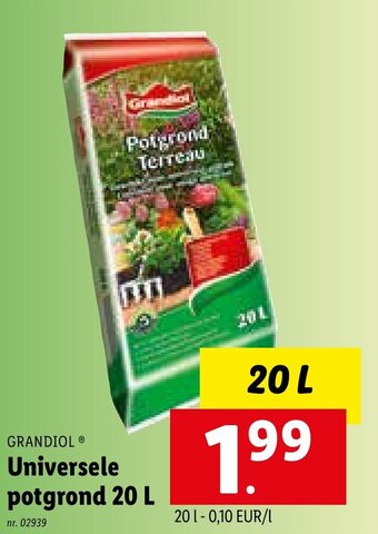 Lidl Grandiol Universele potgrond 20L aanbieding