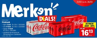 Lidl Coca-cola Frisdrank aanbieding