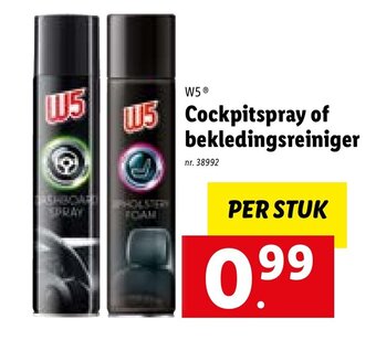 Lidl W5 Cockpitspray of bekledingsreiniger aanbieding