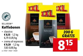 Lidl Bellarom Koffiebonen aanbieding