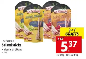 Lidl Le Cesarin Salamisticks aanbieding