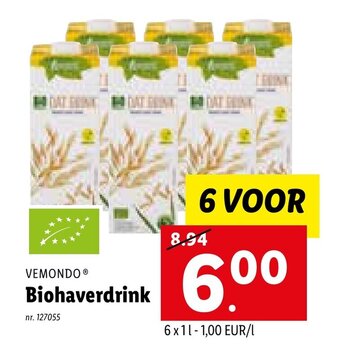 Lidl Vemondo Biohaverdrink aanbieding