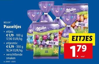 Lidl Milka Paaseitjes aanbieding