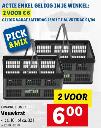 Lidl Livarno Home Vouwkrat aanbieding