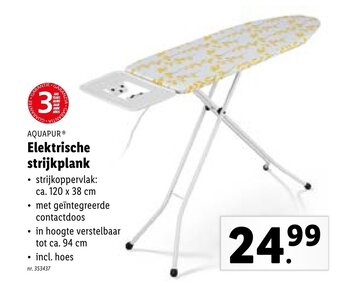 Lidl Aquapur Elektrische strijkplank aanbieding