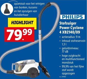 Lidl Philips Stofzuiger Power Cyclone 4 XB2140/09 aanbieding