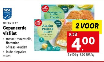 Lidl Ocean Sea Gepaneerde visfilet aanbieding
