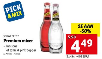 Lidl Schweppes Premium mixer aanbieding