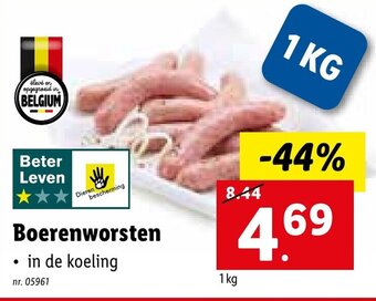 Lidl Boerenworsten aanbieding