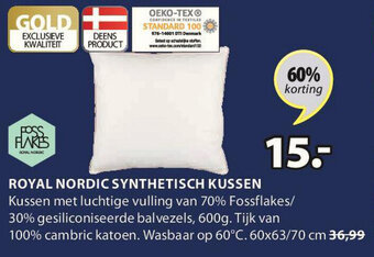 Jysk Royal Nordic Synthetisch Kussen aanbieding