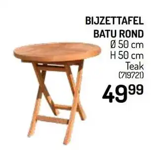Bijzettafel batu rond
