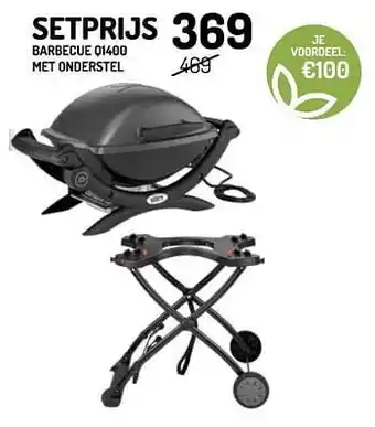 Barbecue q1400 met onderstel