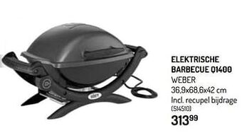 Elektrische barbecue q1400 weber