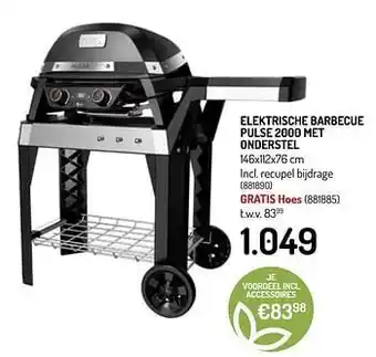 Oh Green Elektrische barbecue pulse 2000 met onderstel aanbieding