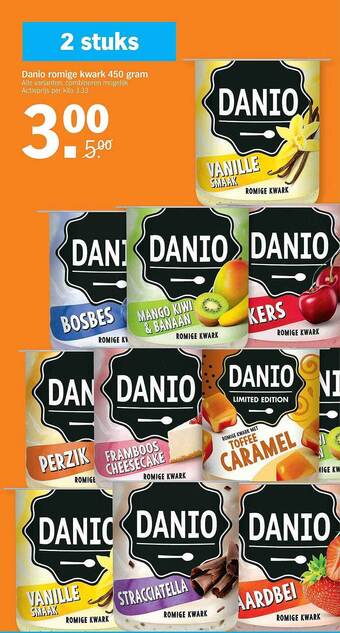 Albert Heijn Danio Romige Kwark 450 Gram aanbieding