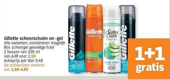 Albert Heijn Gillette Scheerschuim En -gel aanbieding