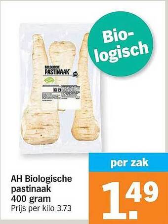 Albert Heijn Ah Biologische Pastinaak 400 Gram aanbieding