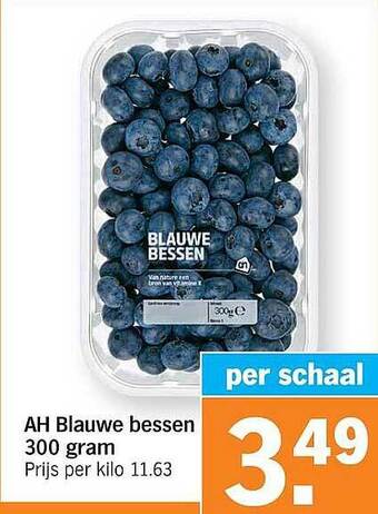 Albert Heijn Ah Blauwe Bessen 300 Gram aanbieding